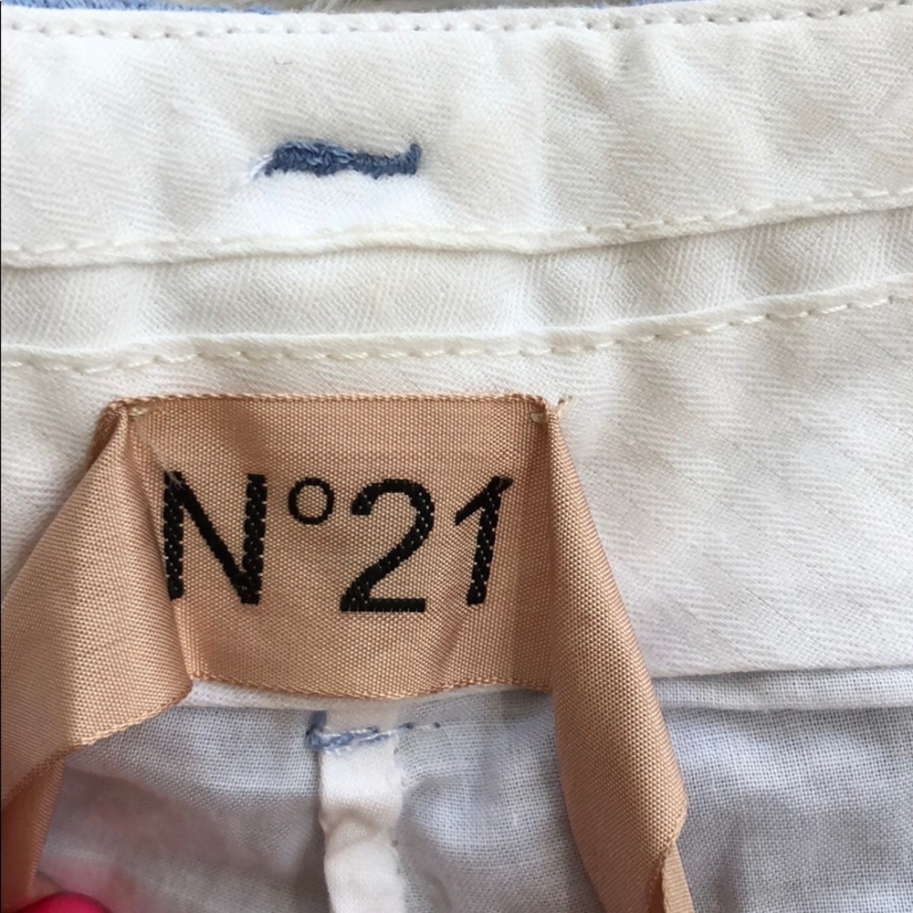 • No. 21 • Cotton Poly Blend Lace Blue Shorts 10 - Picture 4 of 5